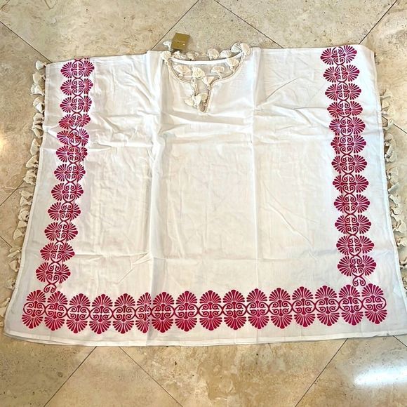 Indian Summer Other - Block Printed short Kaftan, Beach Bikini Cover up, Indian Cotton Kaftan